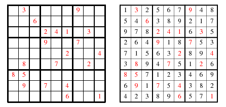 completed sudoku