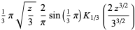 1/3pisqrt(z/3)2/pisin(1/3pi)K_(1/3)((2z^(3/2))/(3^(3/2)))