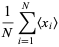 1/Nsum_(i=1)^(N)<x_i>