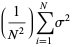 (1/(N^2))sum_(i=1)^(N)sigma^2