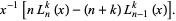 x^(-1)[nL_n^k(x)-(n+k)L_(n-1)^k(x)].