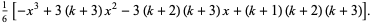 1/6[-x^3+3(k+3)x^2-3(k+2)(k+3)x+(k+1)(k+2)(k+3)].