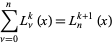  sum_(nu=0)^nL_nu^k(x)=L_n^(k+1)(x) 