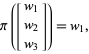  pi([w_1; w_2; w_3])=w_1, 