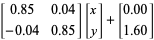 [0.85 0.04; -0.04 0.85][x; y]+[0.00; 1.60]