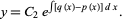  y=C_2e^(int[q(x)-p(x)]dx). 