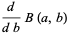 d/(db)B(a,b)