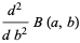 (d^2)/(db^2)B(a,b)