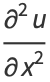 (partial^2u)/(partialx^2)