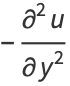 -(partial^2u)/(partialy^2)