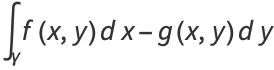 int_gammaf(x,y)dx-g(x,y)dy