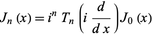  I_n(x)=T_n(d/(dx))I_0(x). 