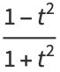 (1-t^2)/(1+t^2)