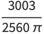 (3003)/(2560pi)