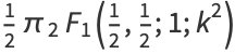 1/2pi_2F_1(1/2,1/2;1;k^2)