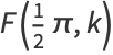 F(1/2pi,k)