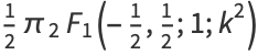 1/2pi_2F_1(-1/2,1/2;1;k^2)