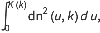int_0^(K(k))dn^2(u,k)du,