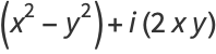 (x^2-y^2)+i(2xy)