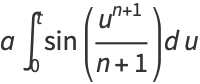 aint_0^tsin((u^(n+1))/(n+1))du
