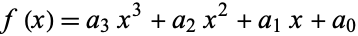 f(x)=a_3x^3+a_2x^2+a_1x+a_0