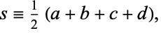  s=1/2(a+b+c+d), 