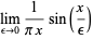 lim_(epsilon->0)1/(pix)sin(x/epsilon)