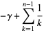 -gamma+sum_(k=1)^(n-1)1/k