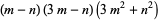 (mn) (3m-n) (3m ^ 2 + n ^ 2)