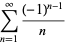 sum_(n=1)^(infty)((-1)^(n-1))/n