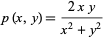  p(x,y)=(2xy)/(x^2+y^2) 