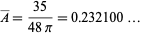  A^_=(35)/(48pi)=0.232100... 