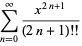sum_(n=0)^(infty)(x^(2n+1))/((2n+1)!!)