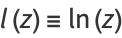 l(z)=ln(z)