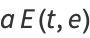 aE(t,e)