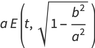 aE(t,sqrt(1-(b^2)/(a^2)))