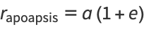 r_(apoapsis)=a(1+e)