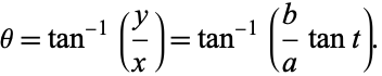  theta=tan^(-1)(y/x)=tan^(-1)(b/atant). 
