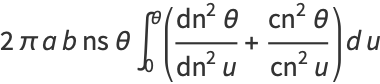 2piabnsthetaint_0^theta((dn^2theta)/(dn^2u)+(cn^2theta)/(cn^2u))du