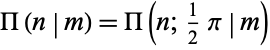  Pi(n|m)=Pi(n;1/2pi|m) 