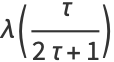 lambda(tau/(2tau+1))