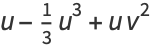 u-1/3u^3+uv^2