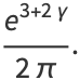 product_(n=1)^(infty)e^(-1+1/(2n))(1+1/n)^n