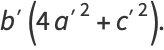 b^'(4a^('2)+c^('2)).