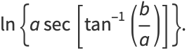 ln{asec[tan^(-1)(b/a)]}.