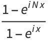 (1-e^(iNx))/(1-e^(ix))