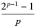 (2^(p-1)-1)/p