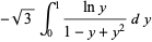 -sqrt(3)int_0^1(lny)/(1-y+y^2)dy