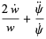 (2w^.)/w+(psi^..)/(psi^.)