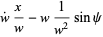 w^.x/w-w1/(w^2)sinpsi